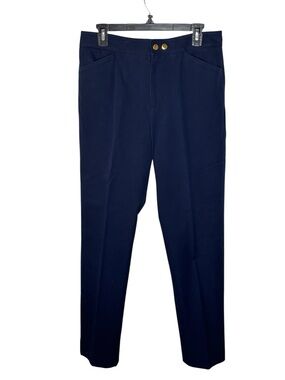 Lauren Ralph Lauren Women’s Dress Pants Size 10 Navy Cotton Stretch Flat Front